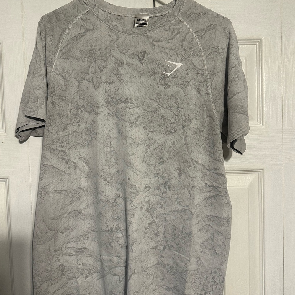 Gymshark Geo Seamless T-Shirt - Off White/Light Grey